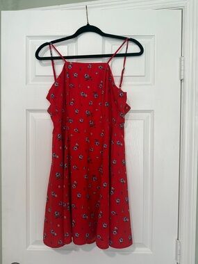 Altar'd State Red Floral Mini Dress Medium